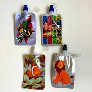 NWOT Kids Drink Pouch Bundle of 4 Travel On-the-Go